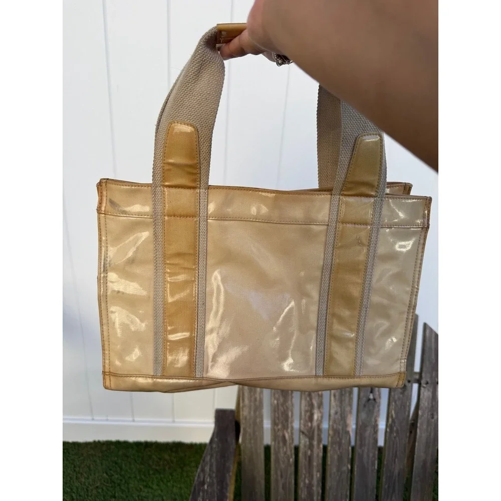 Tory Burch Coated‎ Twill Mini Tory Tote SEE PHOTOS. W